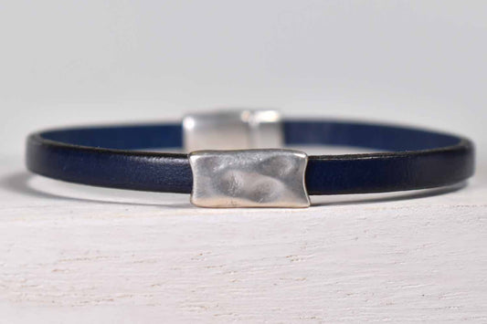 Ellie Leather Bracelet - Navy