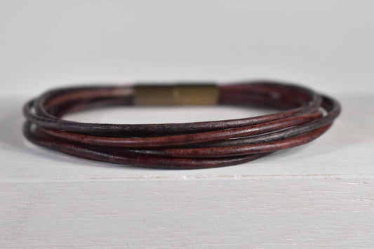 Tatum Leather Bracelet - Brown