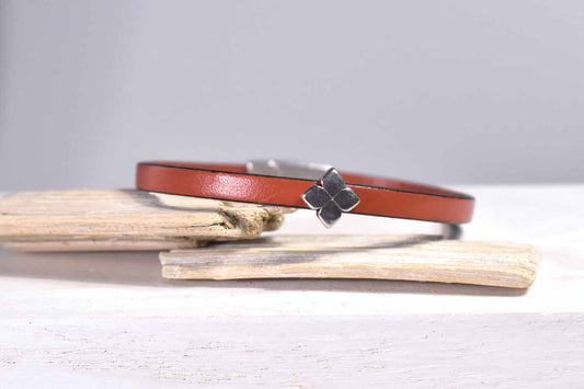 Terra Leather Bracelet - Terracotta