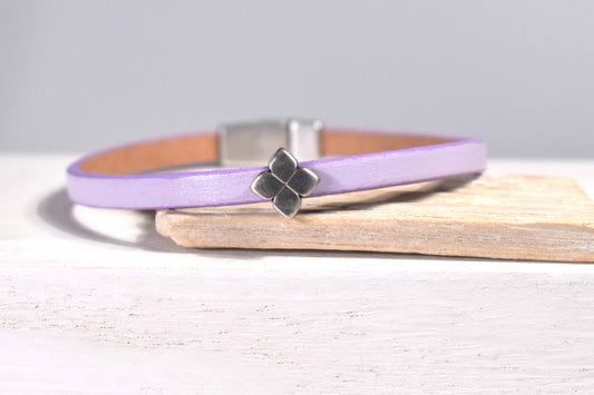 Terra Leather Bracelet - Lavender