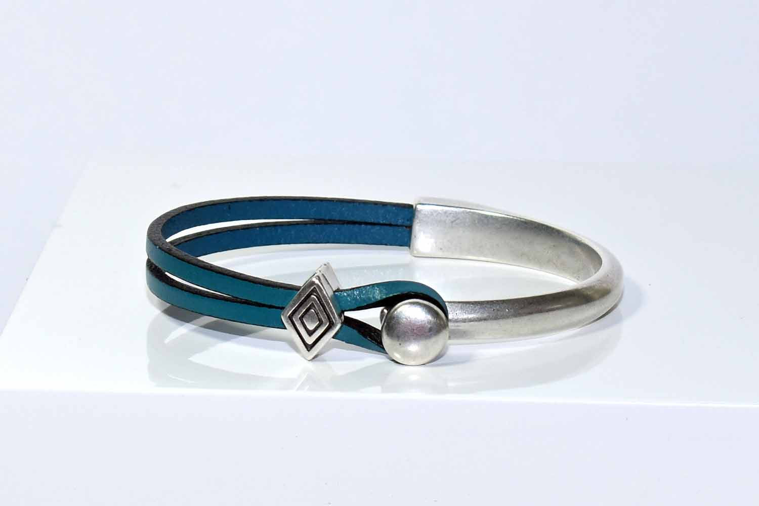 Cali Leather Bracelet - Teal - Tina Lilja