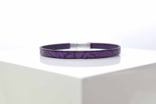 Morgan Leather Bracelet - Purple